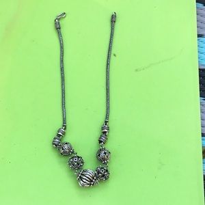 Vintage heavy sterling silver with ornate ball charms